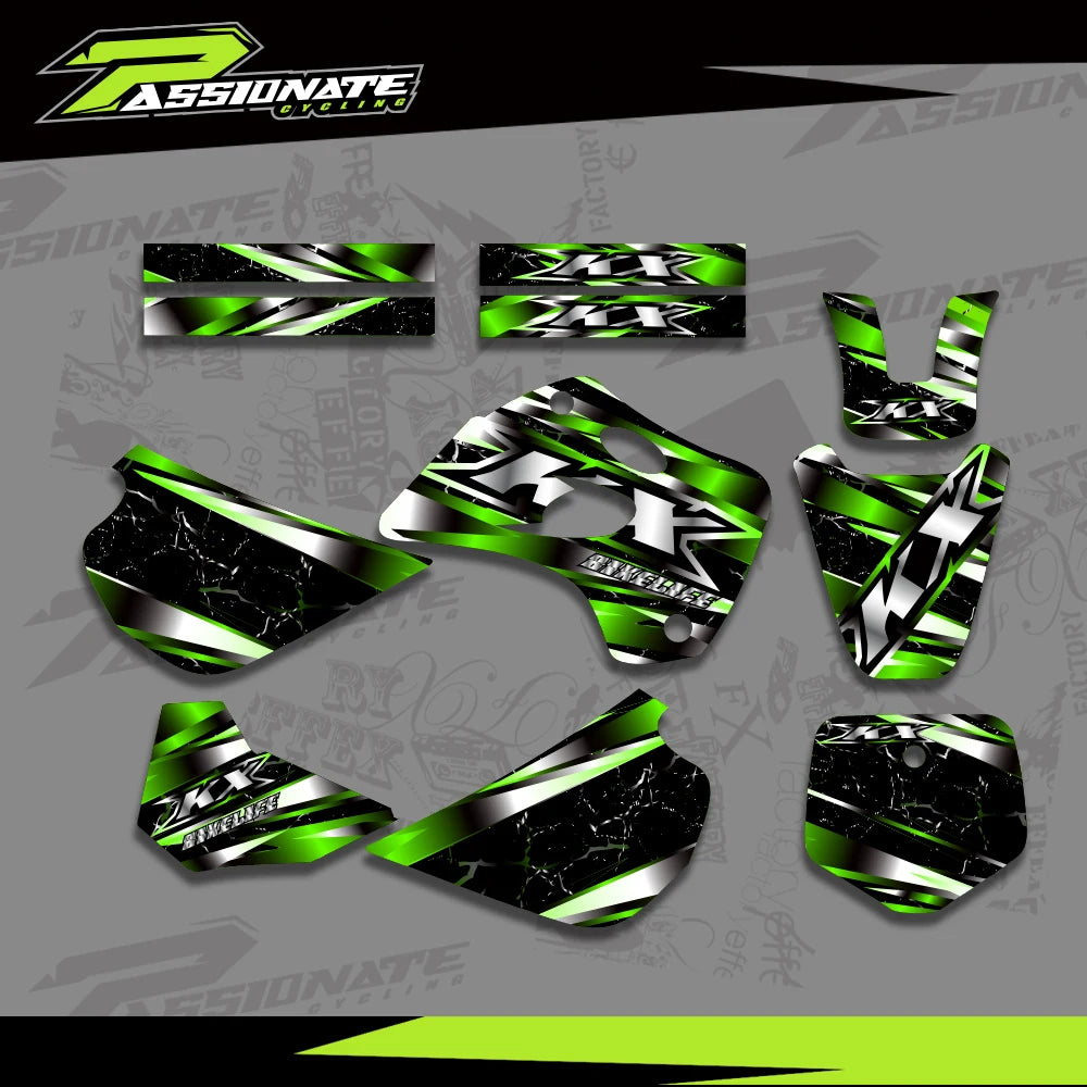 Kit Déco Graphique Kawasaki KX80 (4 Designs)