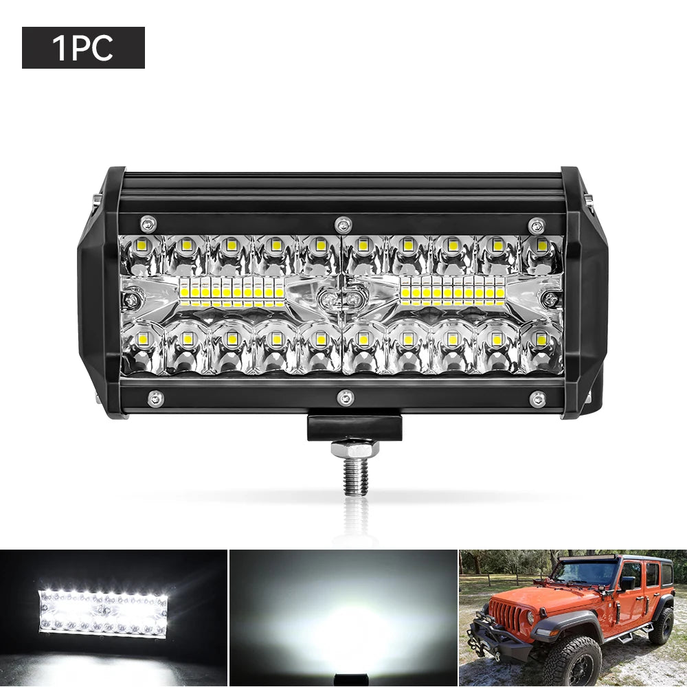 Barre LED Quad 12V 24V Spot Combo Tout-terrain