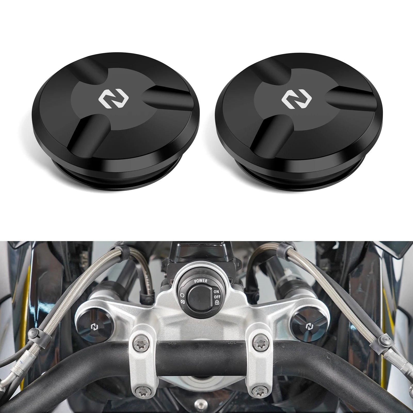 Couvercles Capuchon Tube Fourche BMW R1200GS R1250GS Adventure (Paire)