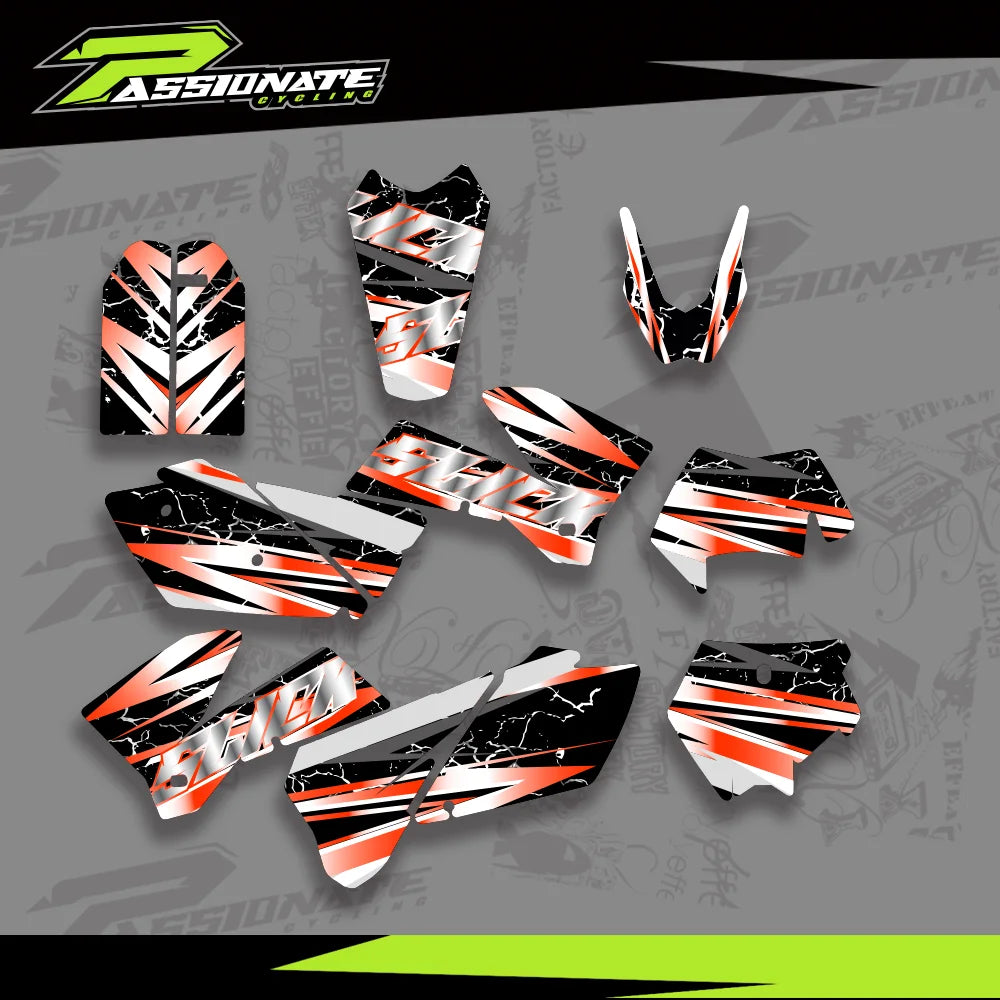 Kit Déco Graphique KTM 200-525 SX SXF EXC (5 Designs)