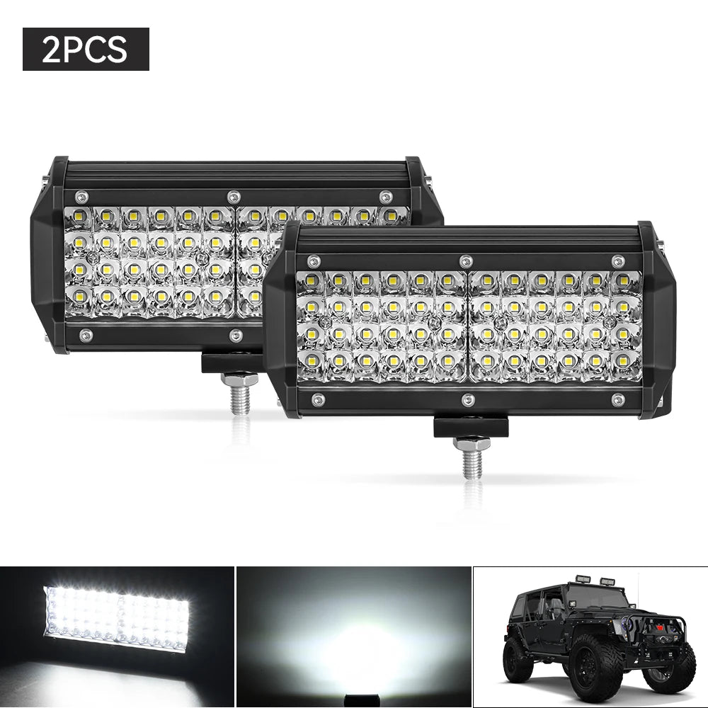 Barre LED Quad 12V 24V Spot Combo Tout-terrain