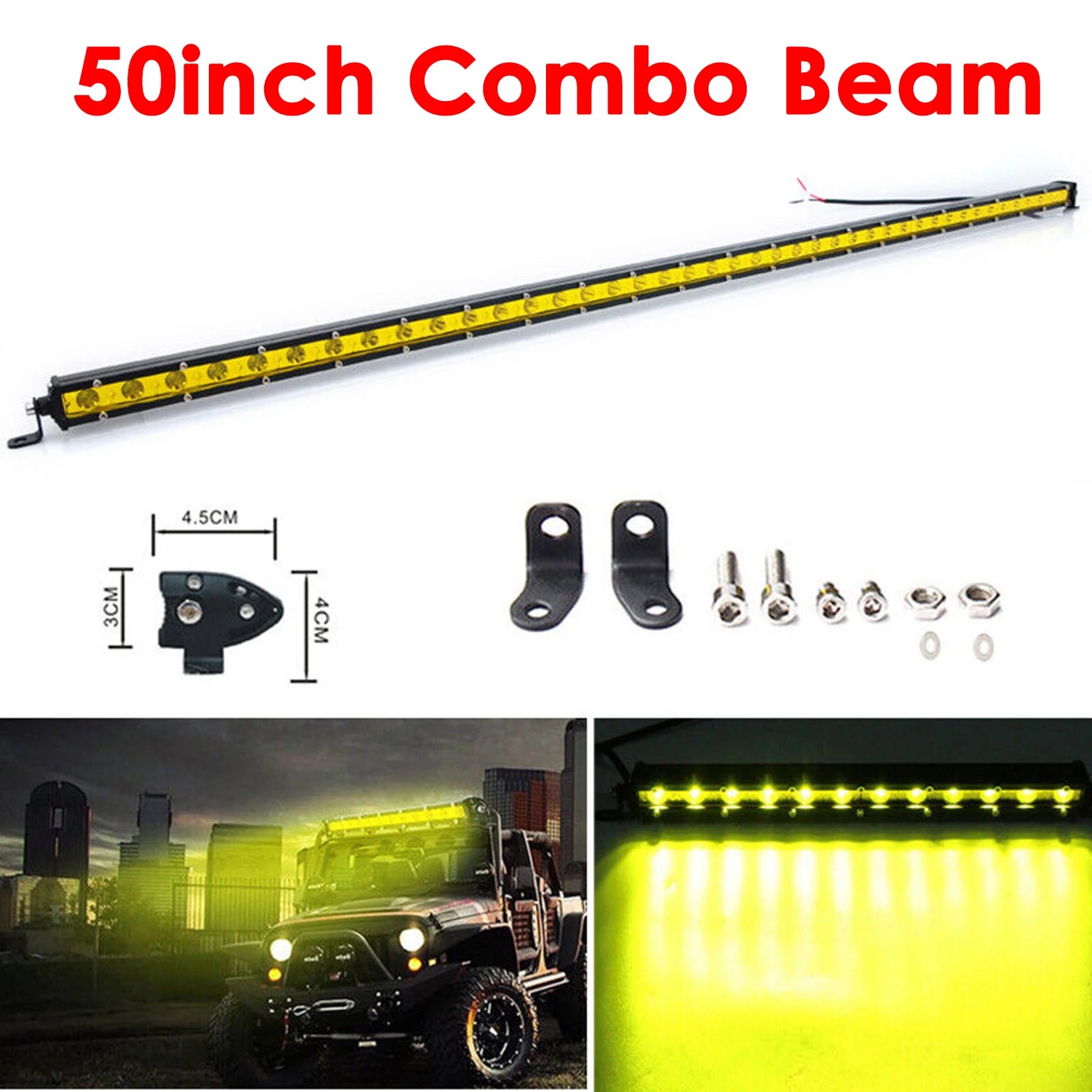Barre LED Quad SSV Antibrouillard (7" à 50")
