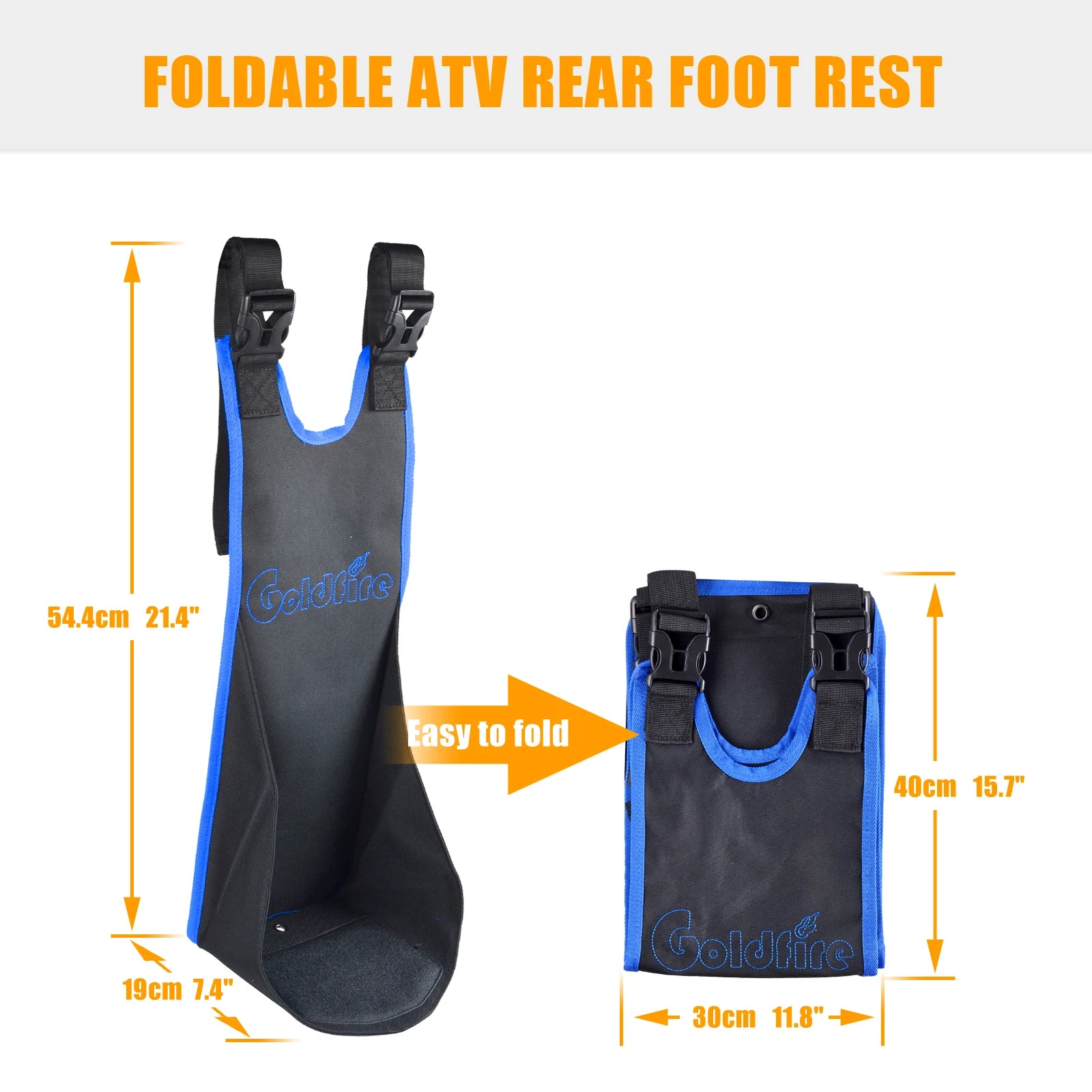 Repose-pieds quad Kawasaki noir bleu