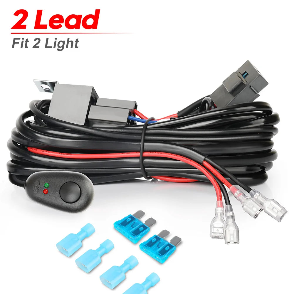 Phares LED 8" Quad SSV Antibrouillard Jaune/Blanc (12V 24V)