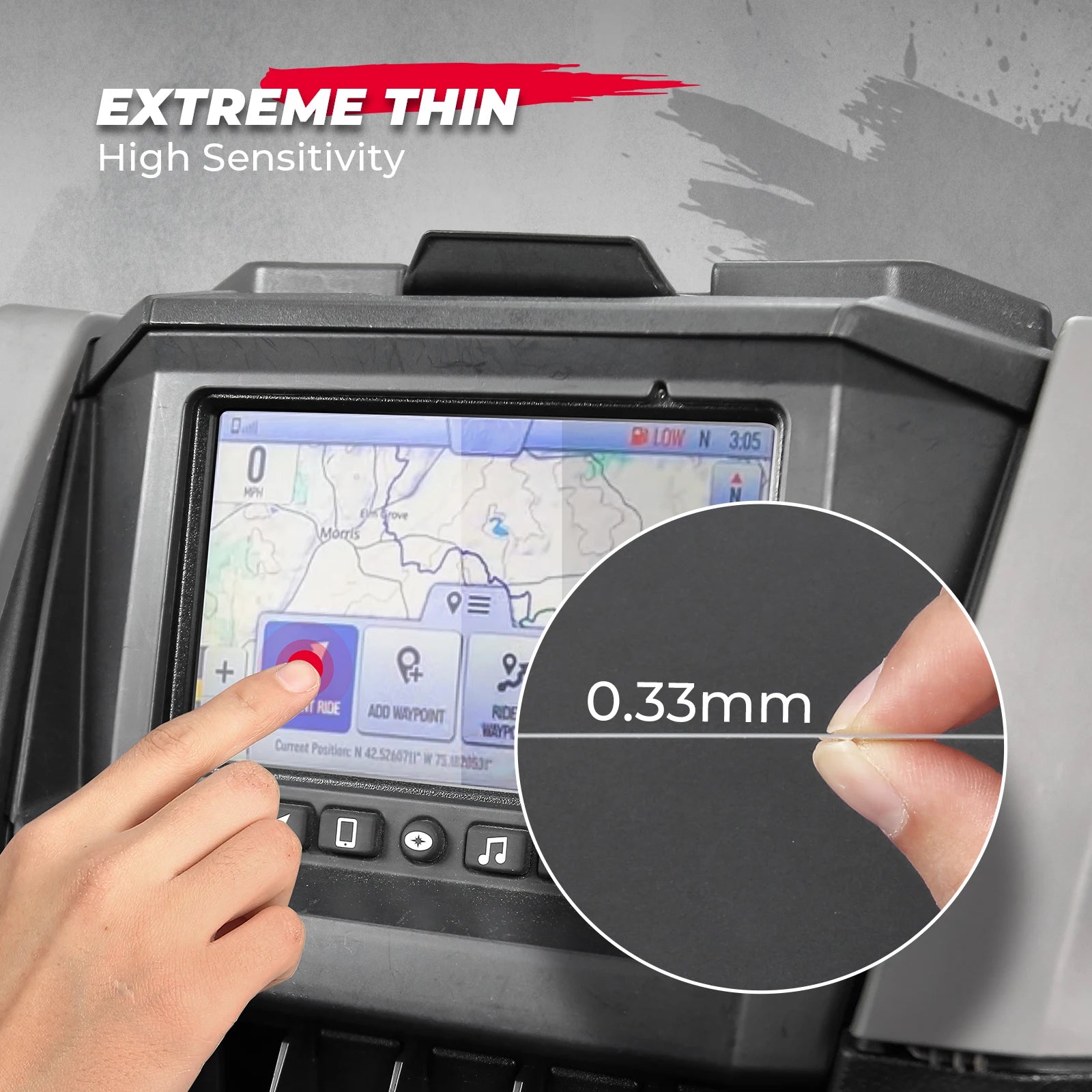 Protection d'écran verre trempé SSV Polaris RZR 7 pouces