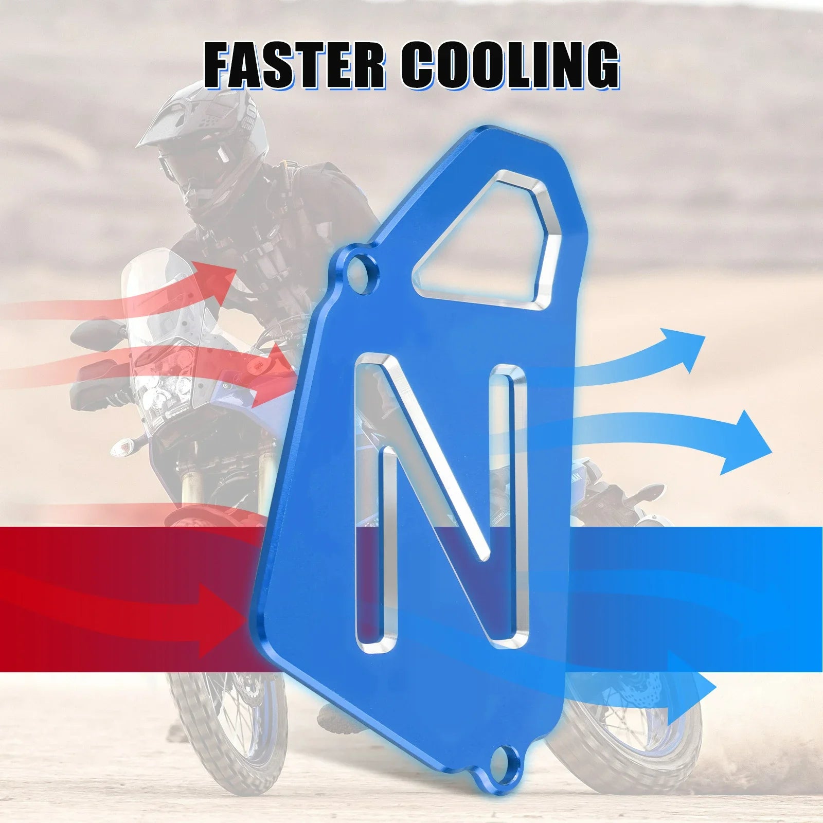 Couvercle pignon économiseur quad Raptor 700 bleu