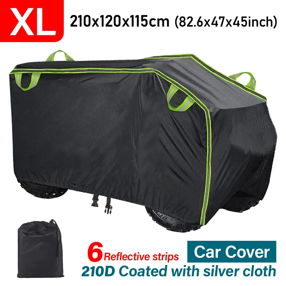 Housse de Protection Quad ATV 210D Noire Étanche (M-3XL)