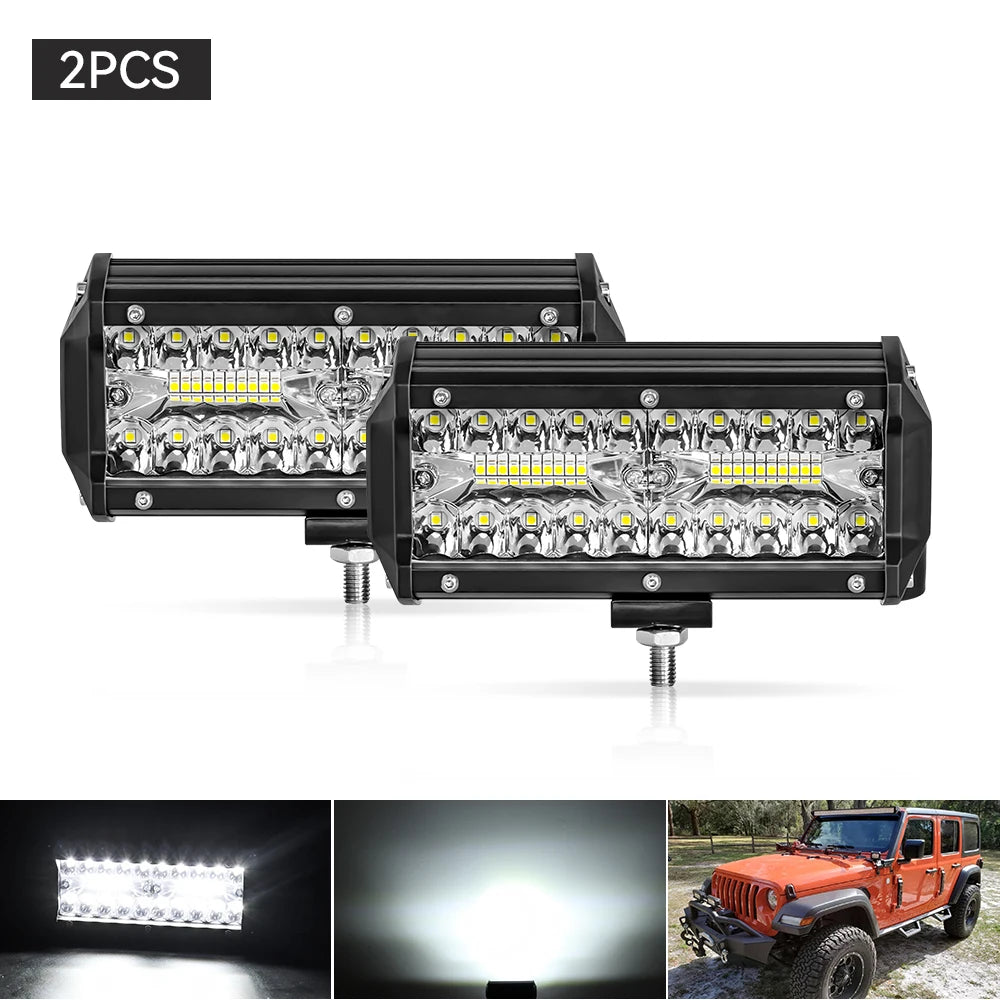 Barre LED Quad 12V 24V Spot Combo Tout-terrain