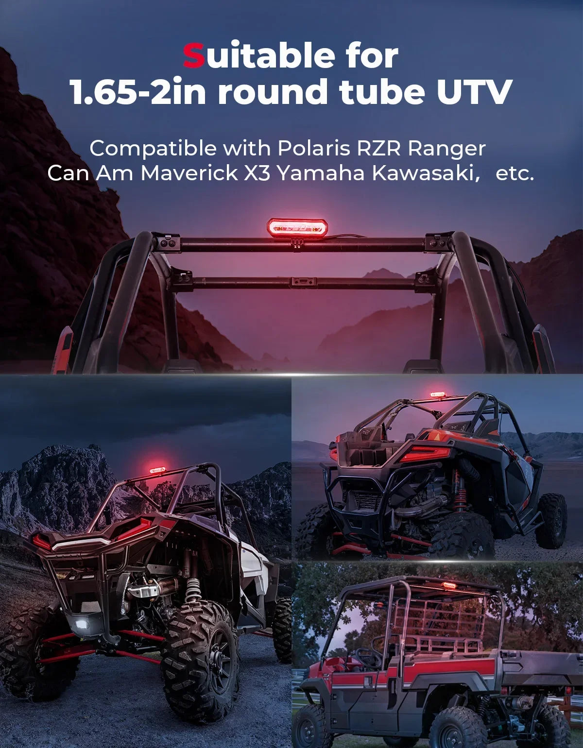 Feu arrière LED Chase SSV Can-Am Maverick X3 Polaris RZR
