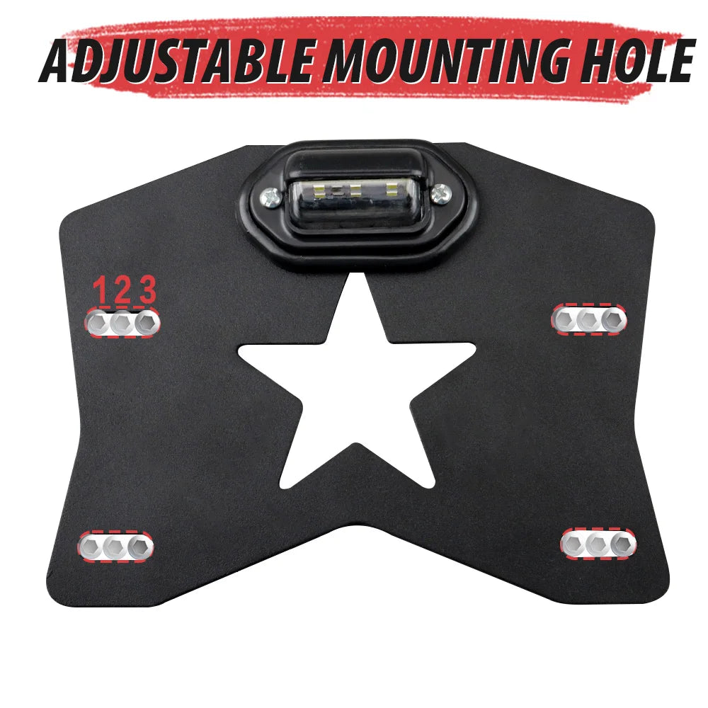 Support plaque immatriculation quad Kawasaki