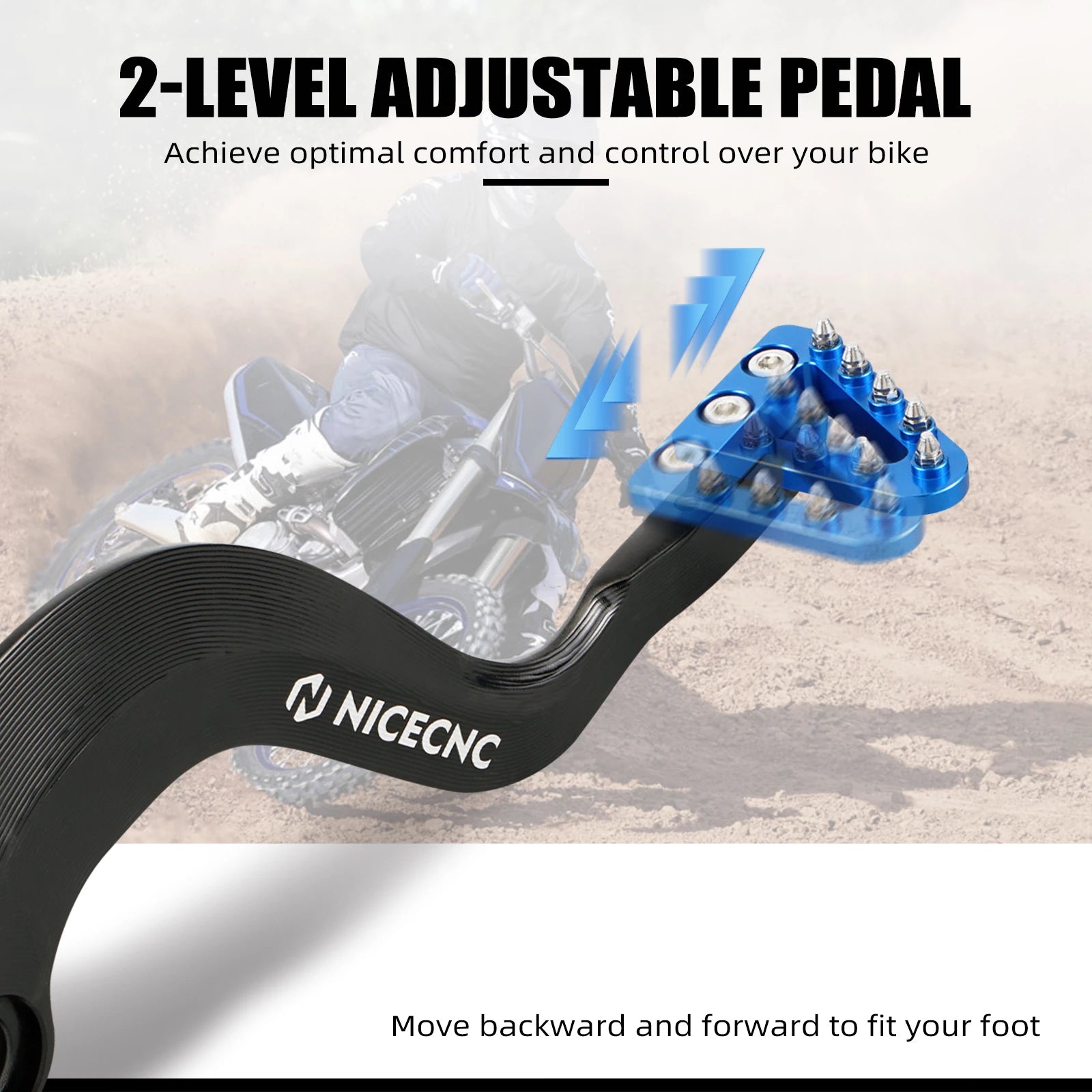 Levier de Pédale de Frein Aluminium Réglable Yamaha YZ125 YZ250