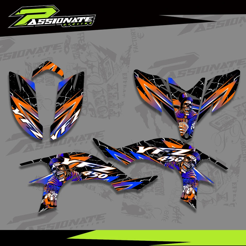 Kit déco quad YFZ450R fond personnalisé