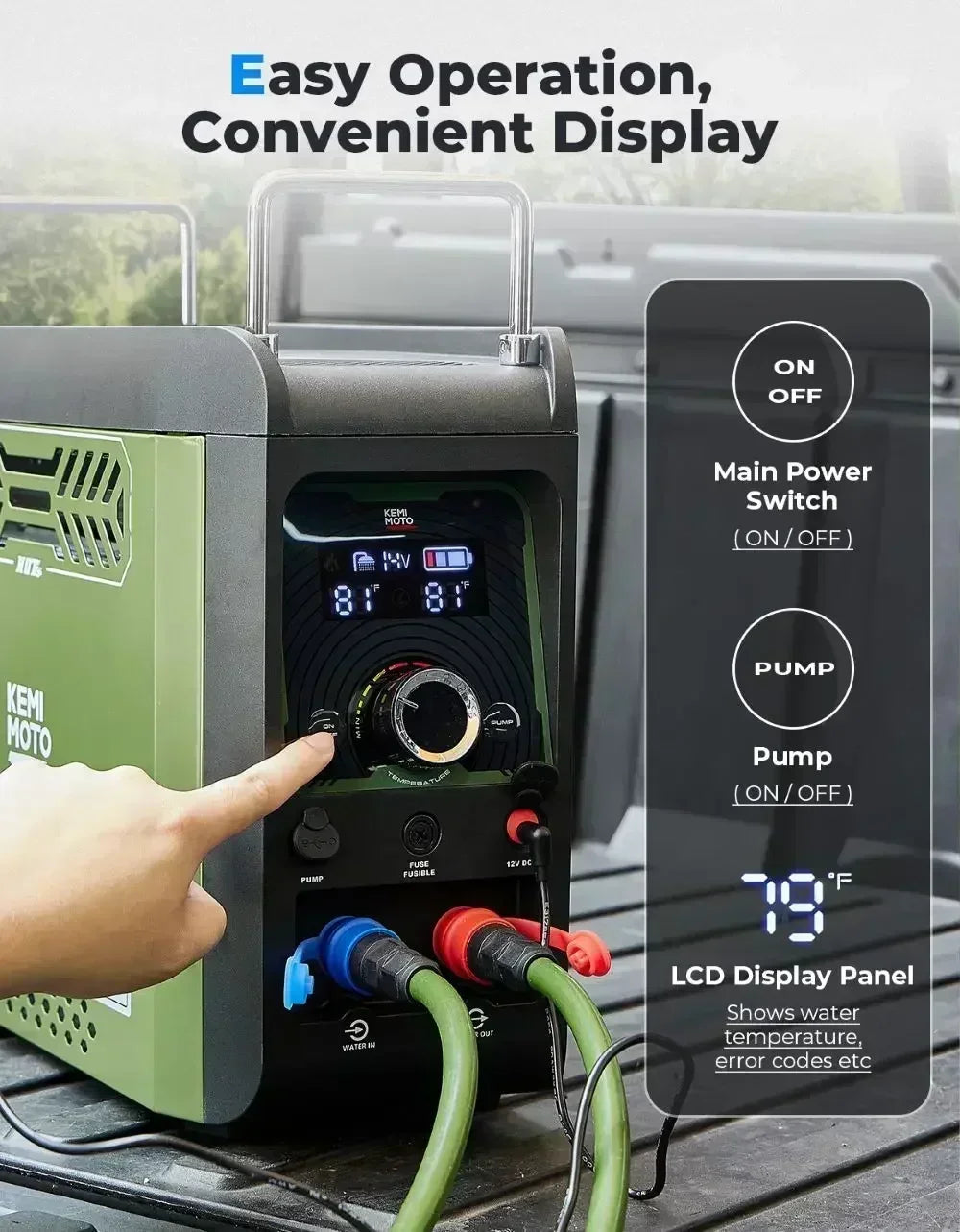 Chauffe-Eau Portable au Propane 20000 BTU