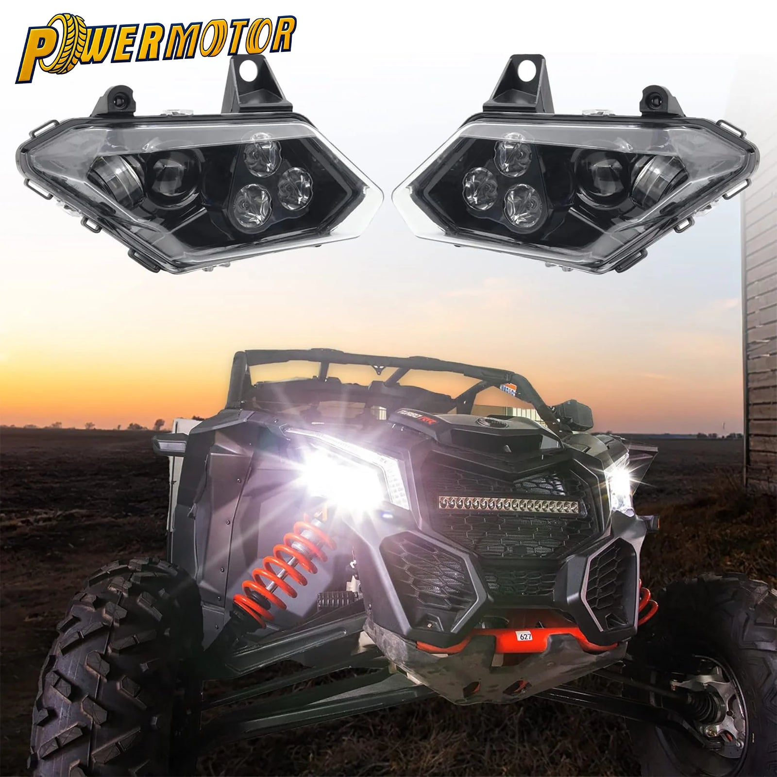 Ensemble phares LED quad Maverick X3
