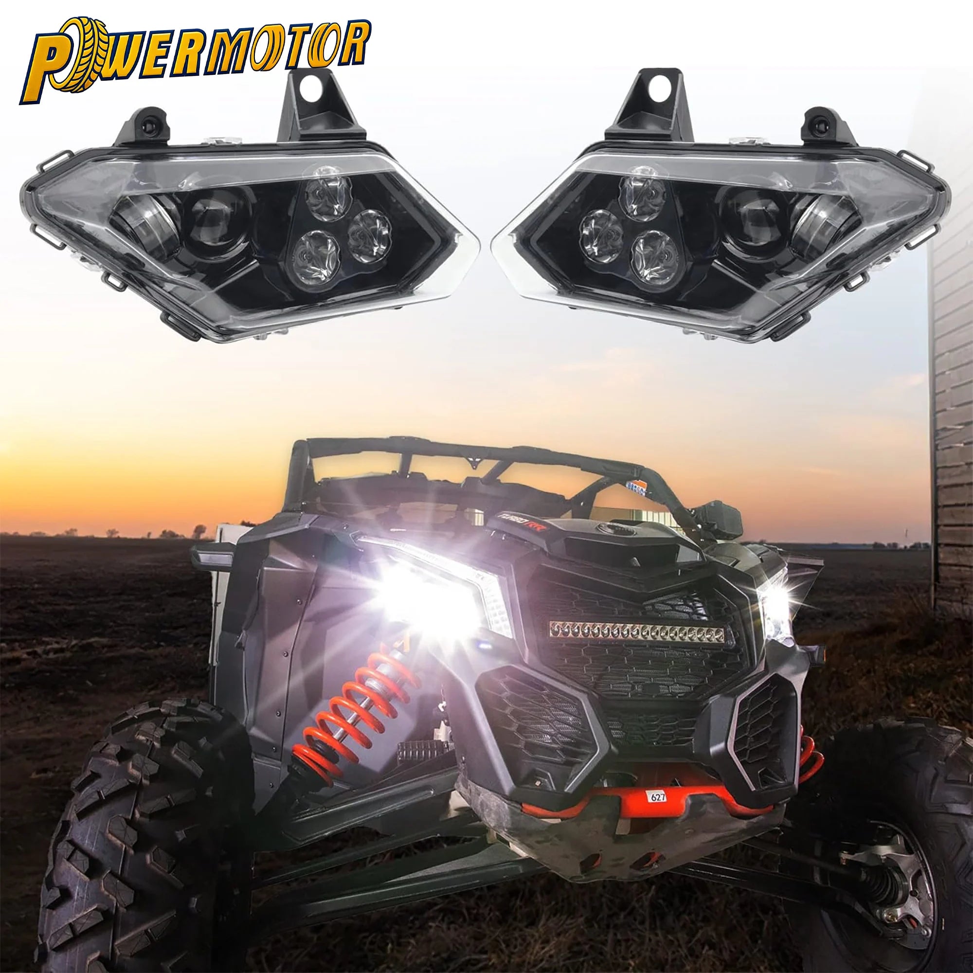 Ensemble phares LED quad Maverick X3