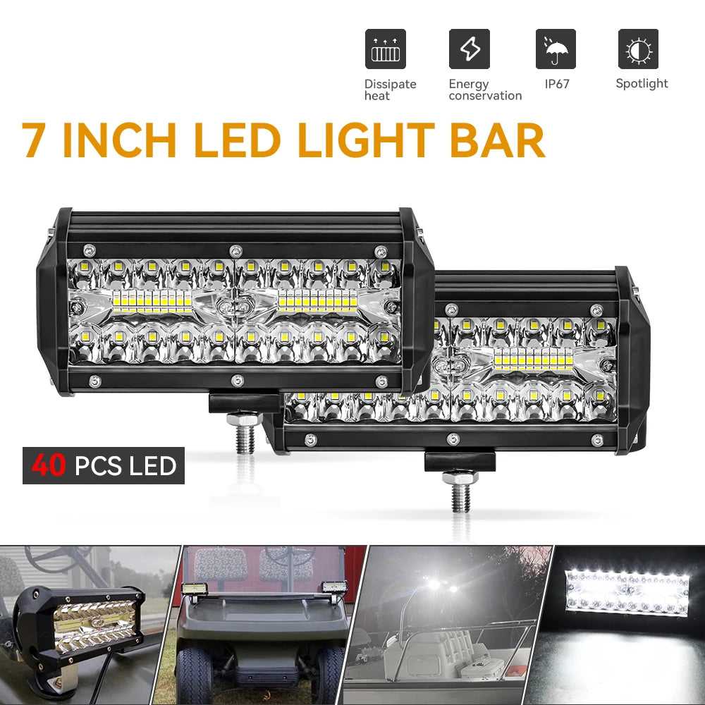 Barre LED quad spot combo tout-terrain