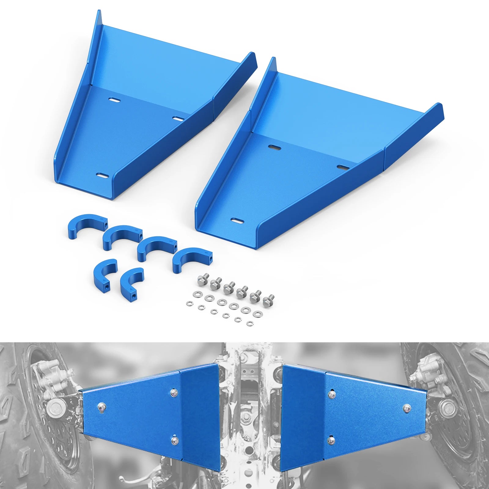Protection a-bras quad Raptor 700 bleu