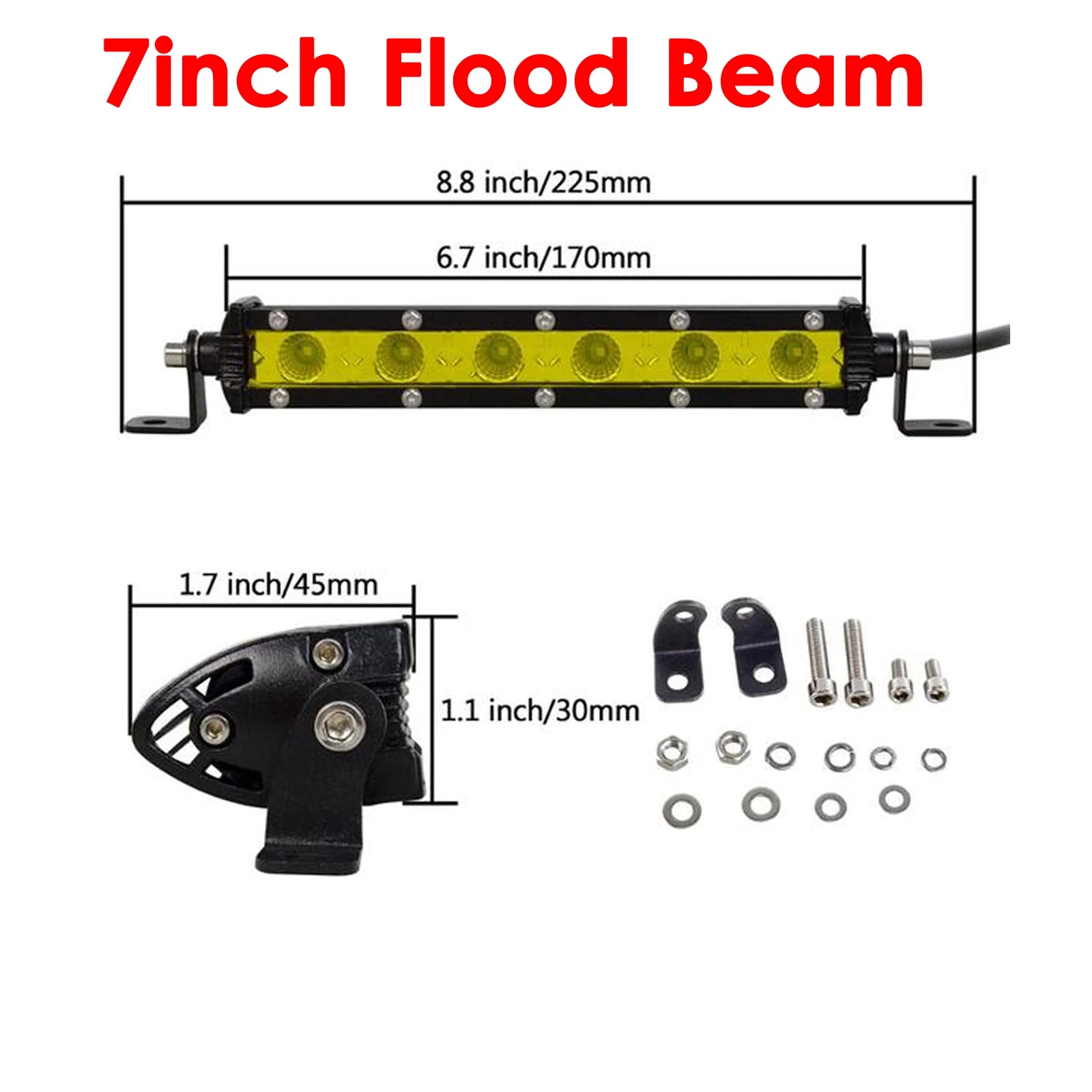 Barre LED Quad SSV Antibrouillard (7" à 50")