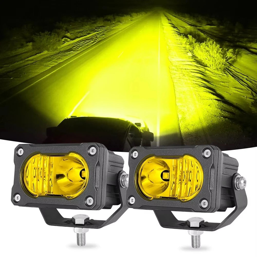 Phares Travail LED 3 Pouces Quad Maverick X3