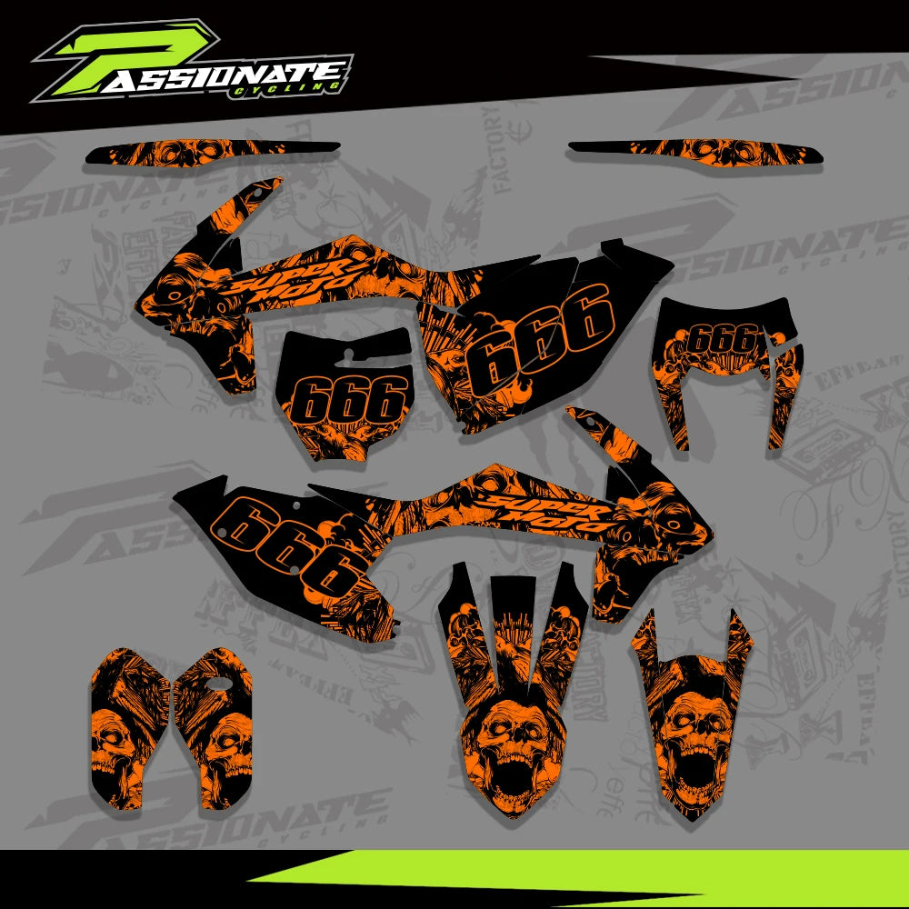 Kit Déco Graphique KTM 125-450 SX SXF EXC (4 Designs)