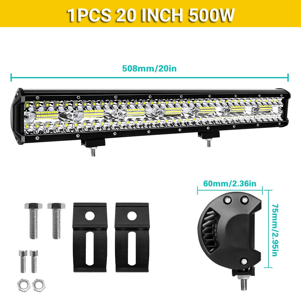 Barre LED Longue Portée Quad ATV Multi-Formats