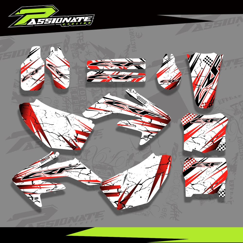 Kit Déco Graphique Équipe Honda CRF250 2006-2009 (4 Designs)