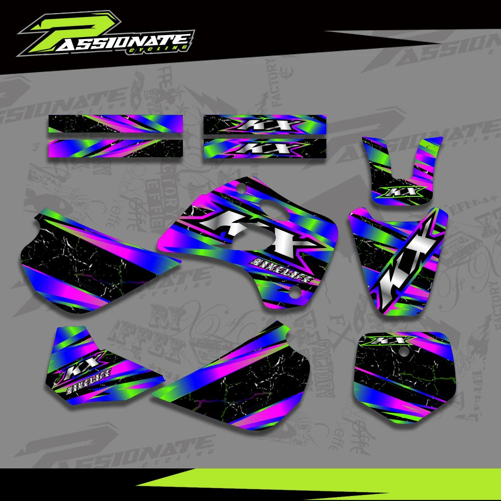 Kit Déco Graphique Kawasaki KX80 (4 Designs)