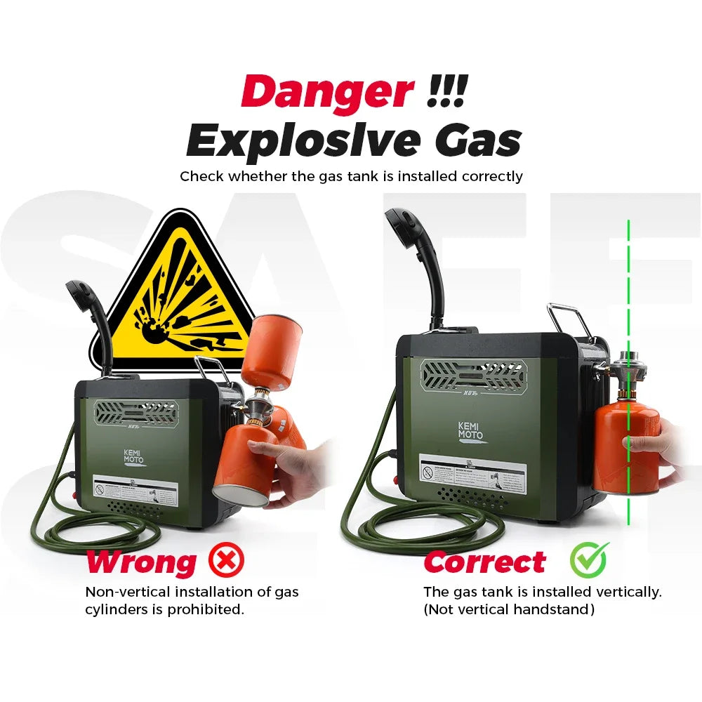 Chauffe-Eau Portable au Propane 20000 BTU