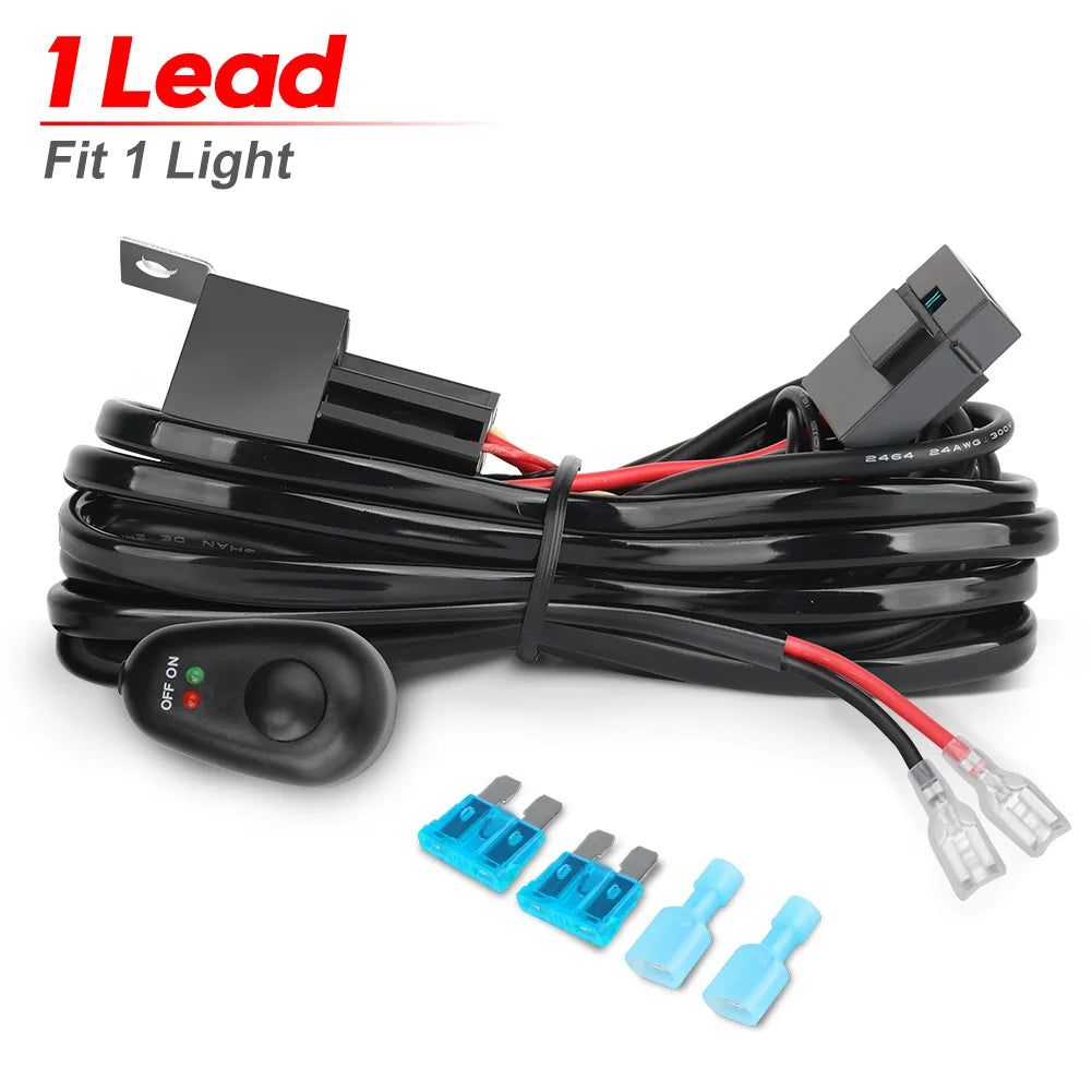 Phares LED 8" Quad SSV Antibrouillard Jaune/Blanc (12V 24V)