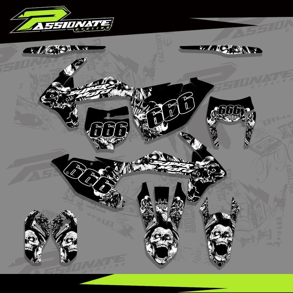 Kit Déco Graphique KTM 125-450 SX SXF EXC (4 Designs)