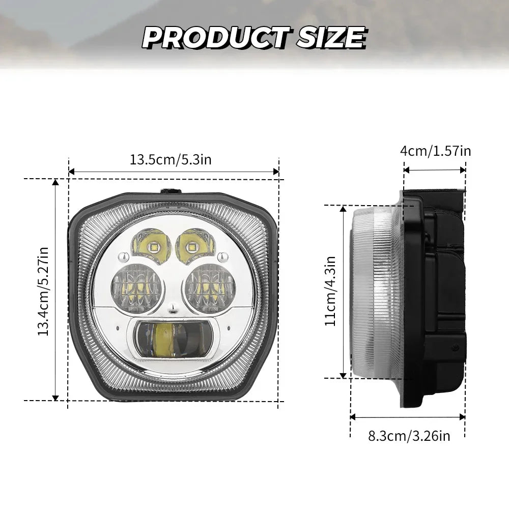Phare LED quad vue détaillée