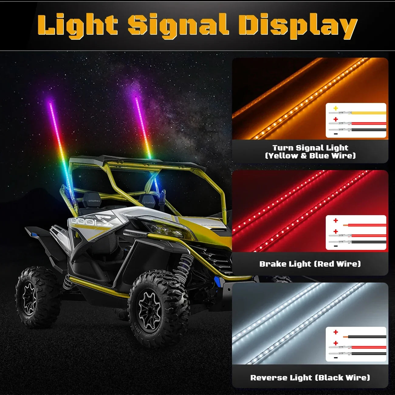 Fouet LED RGB quad RZR