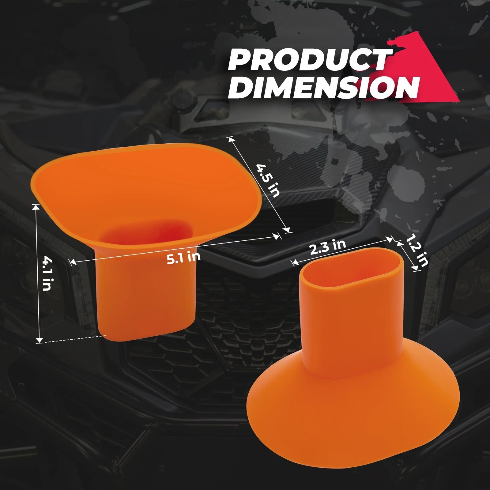 Entonnoir silicone pliable entretien quad