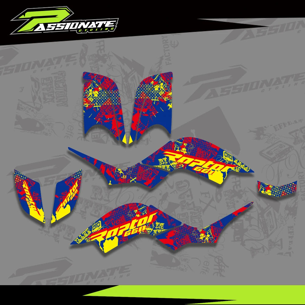 Kit déco quad Yamaha Raptor 660 racing