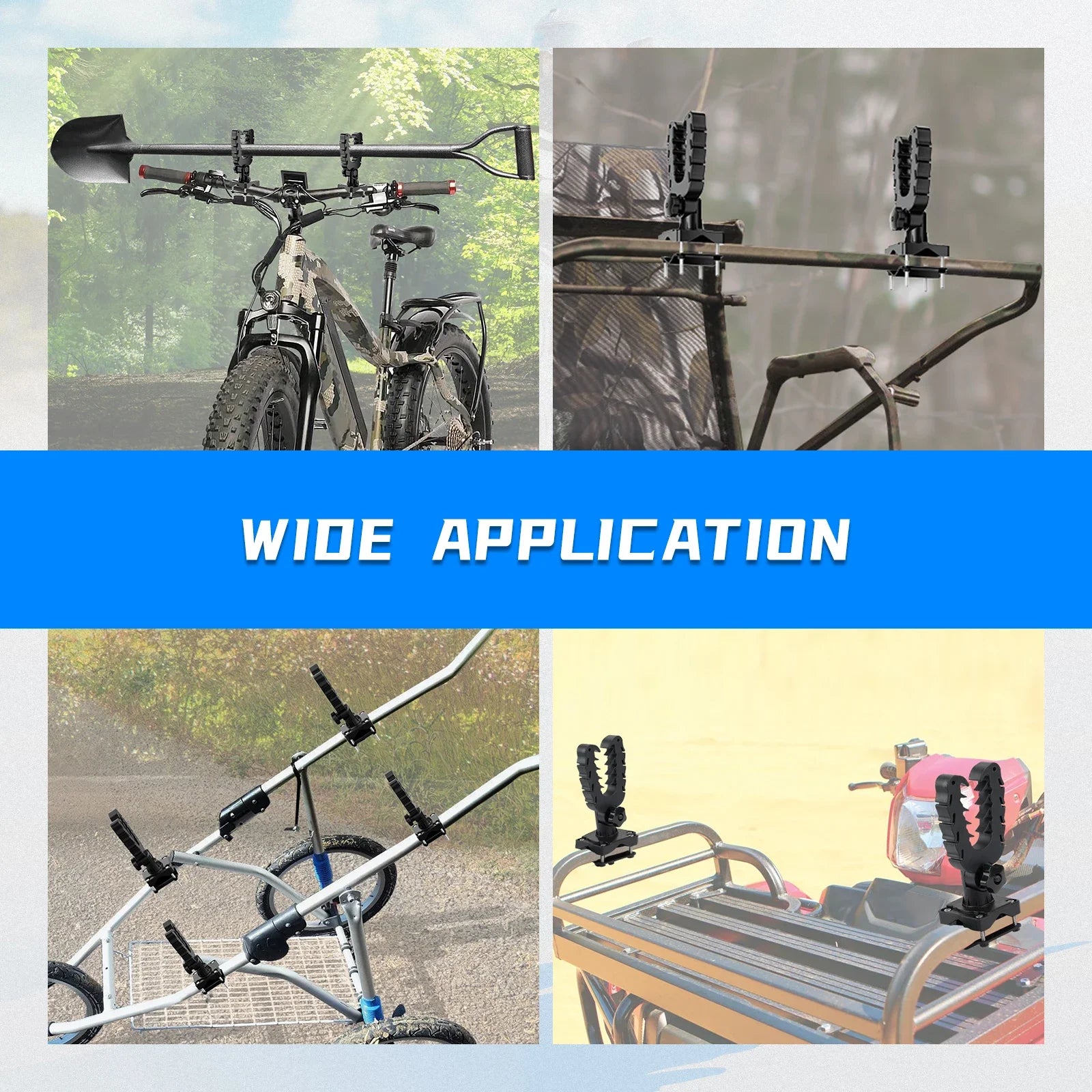 Support porte-fusil quad UTV vue détaillée