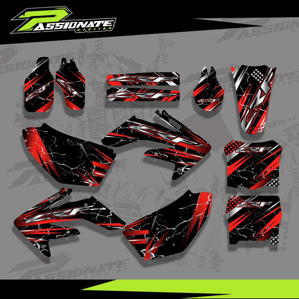 Kit Déco Graphique Équipe Honda CRF250 2006-2009 (4 Designs)