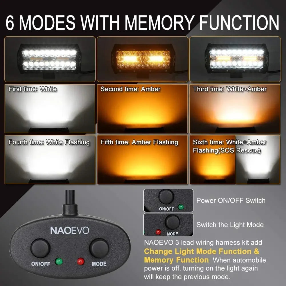 Barre LED 240W 6 modes quad ATV