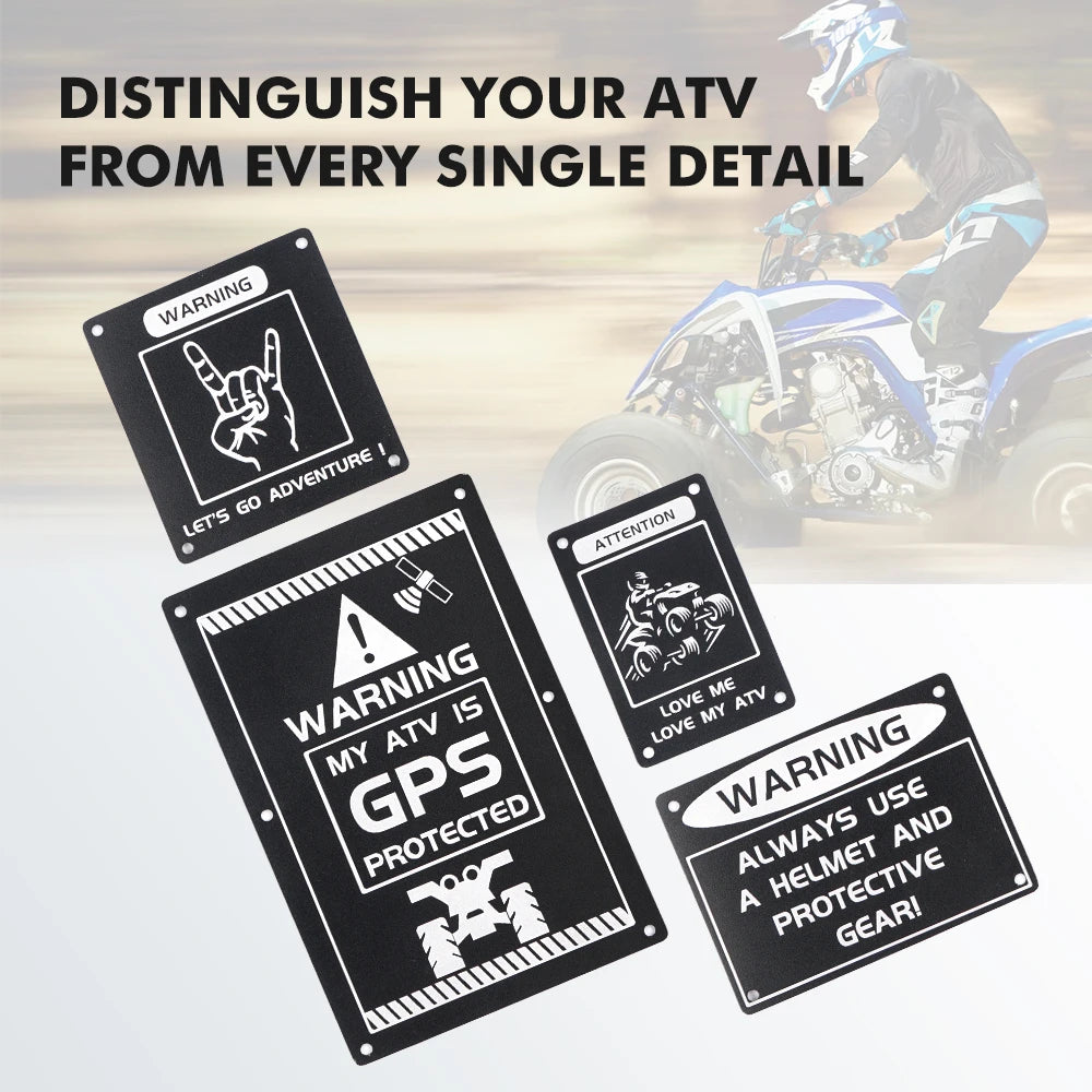 Étiquettes avertissement quad Yamaha Raptor