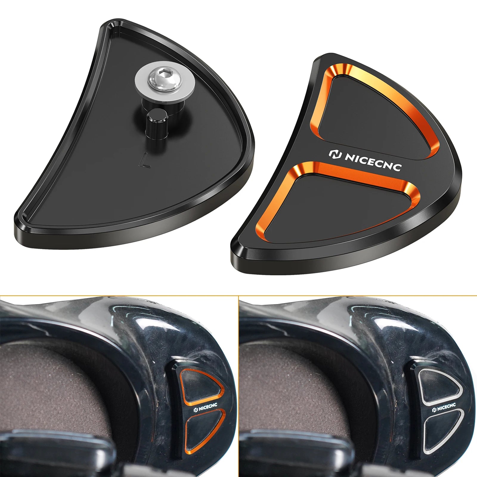 Couvercle Bouchon Miroir Carénage Harley Street Glide (3 Coloris)