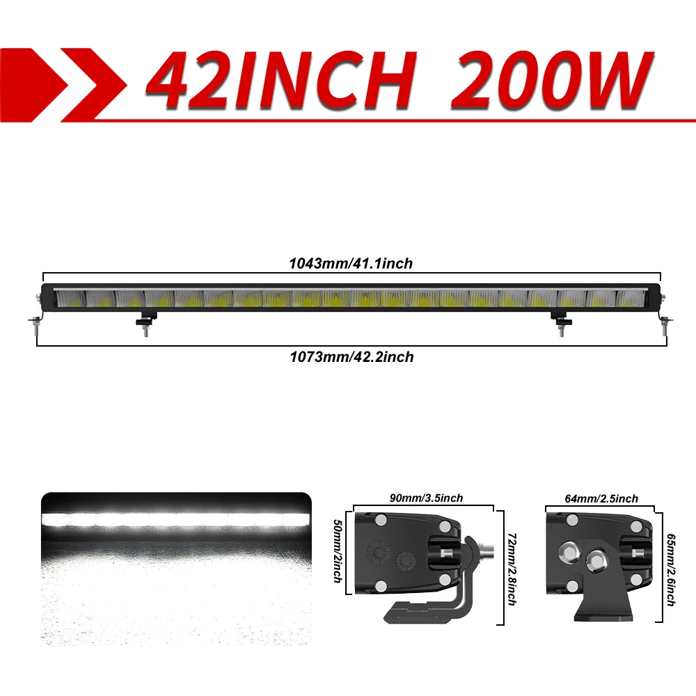 Barre LED Quad SSV 42" Combo Homologuée ECE (12V 24V)