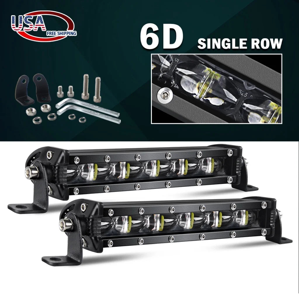 Barre LED 6D Quad ATV Tracteur