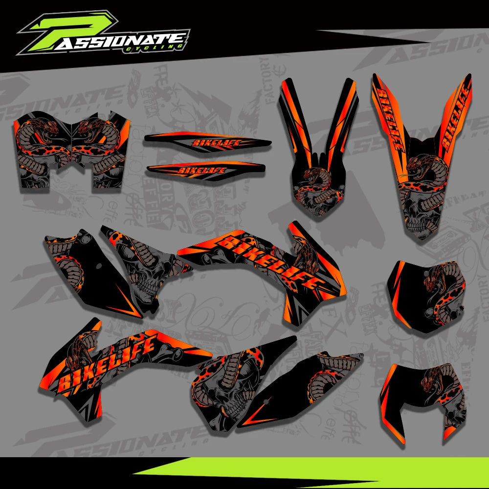 Kit Déco Graphique Complet KTM EXC EXCF XCW SX SXF 2013-2016 (4 Designs)