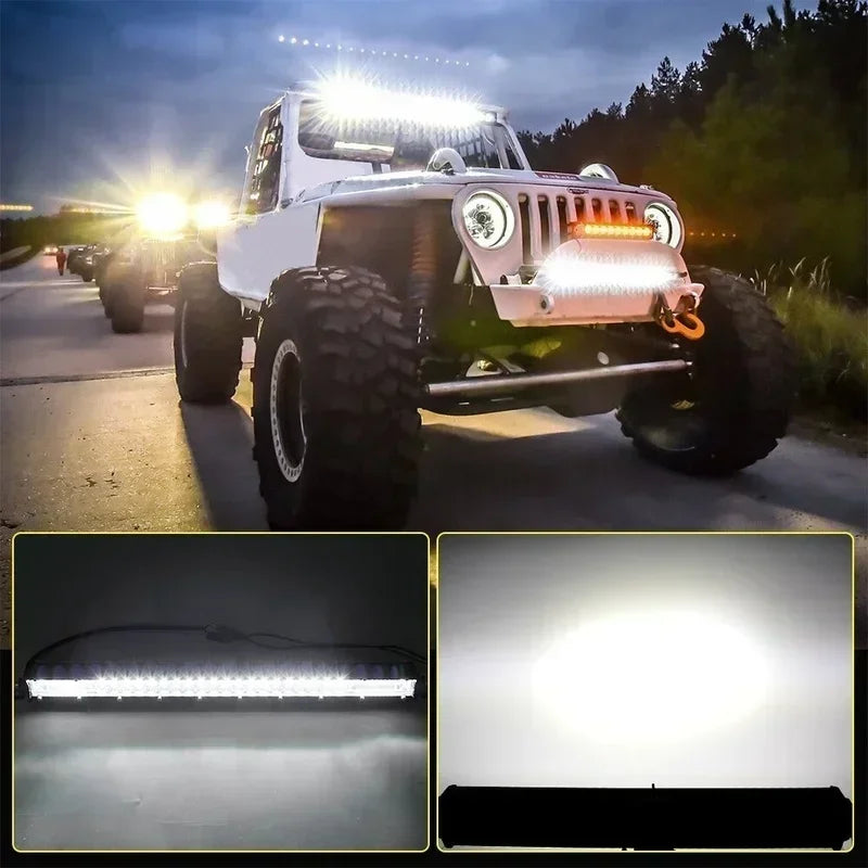 Barre LED quad vue détaillée