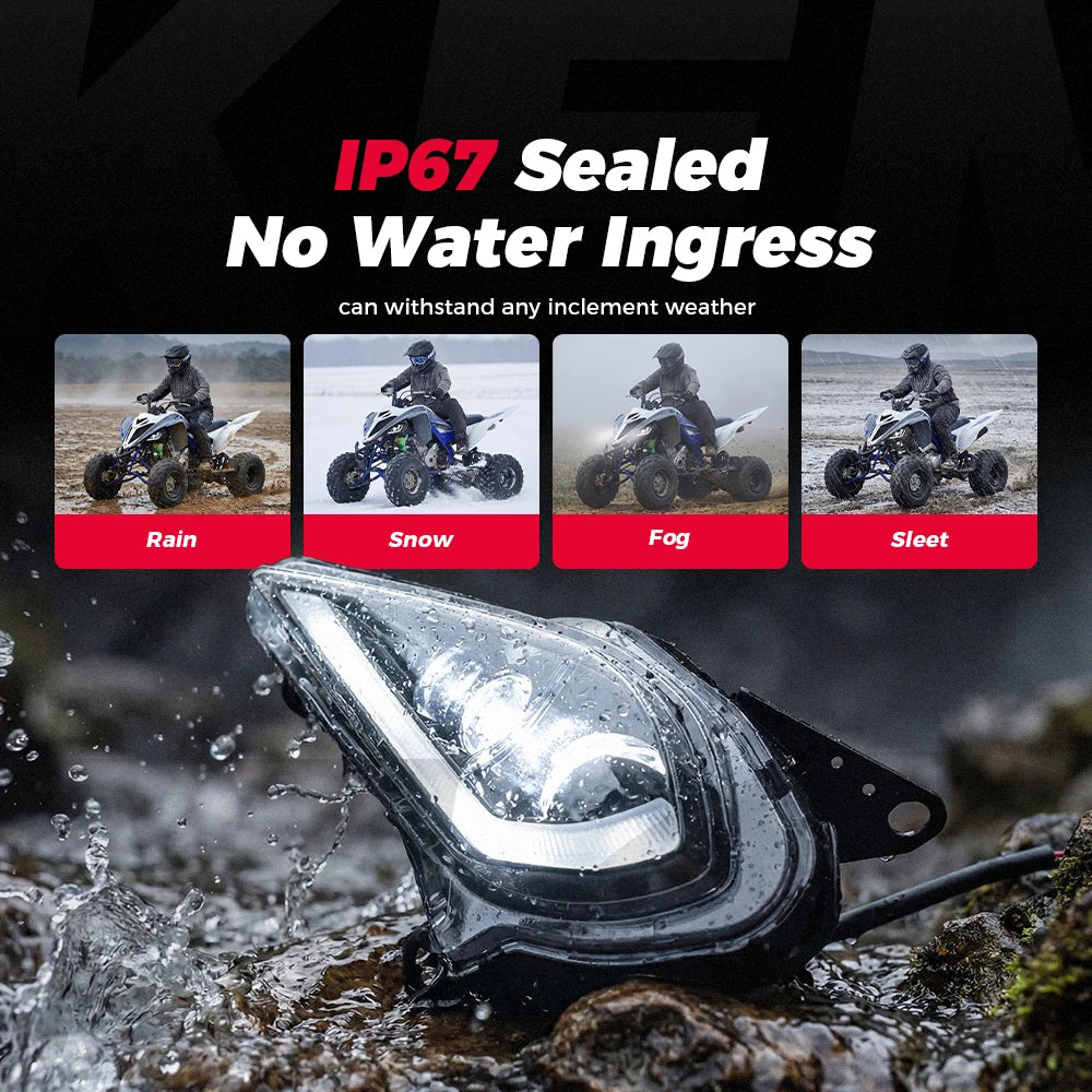 Phare LED Yamaha Raptor YFZ450 Wolverine avec Clignotants