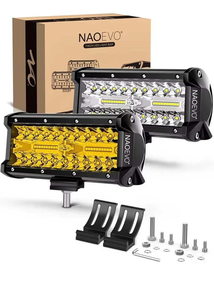 Barre LED quad 7 pouces 240W spot combo