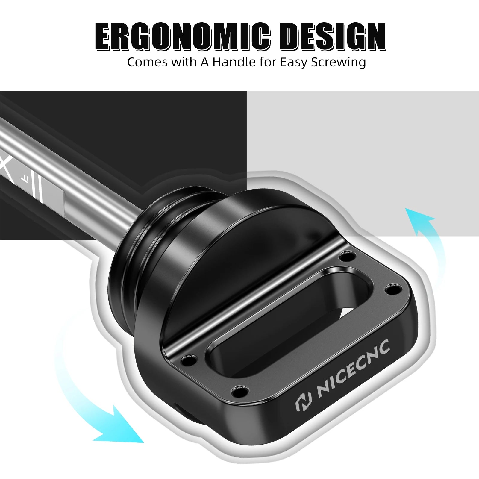 Jauge huile aluminium quad YFZ450 noir