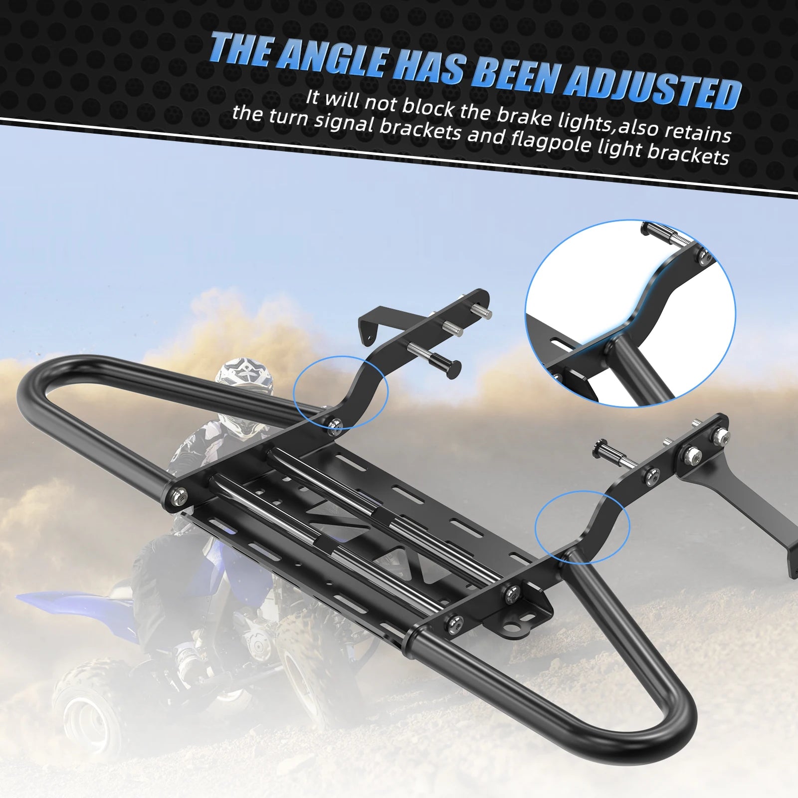 Barre appui arrière quad montée