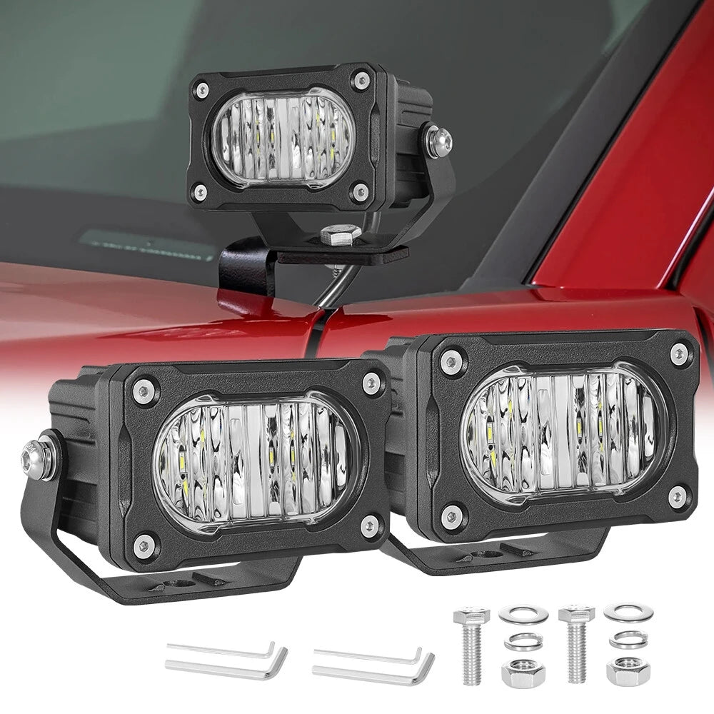 Phares Travail LED 3 Pouces Quad Maverick X3