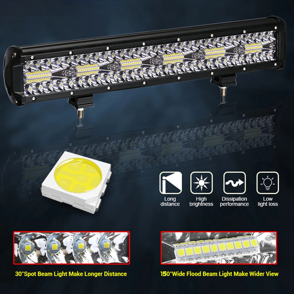 Barre LED quad ATV 300W combo