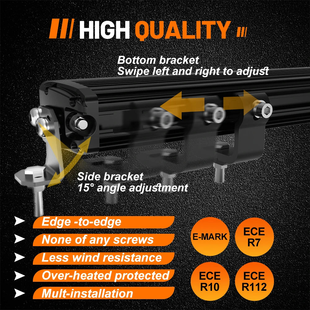 Barre LED Quad SSV 42" Combo Homologuée ECE (12V 24V)